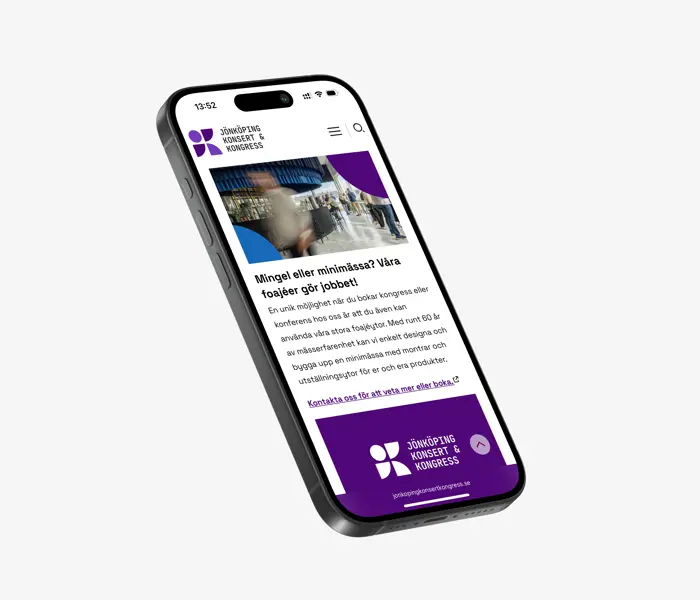 Jönköpings Konsert Kongress Iphone Mockup