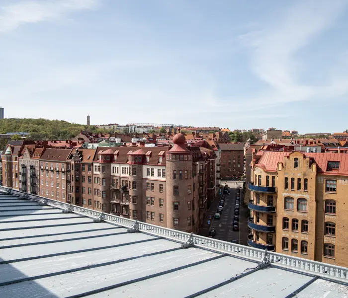 Utsikt från Toxics takterass i Göteborg