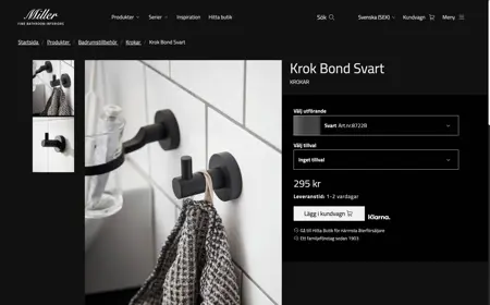 Millerbathrooms.Com Sv Produkter Badrumstillbehor Krokar Krok Bond Svart 2
